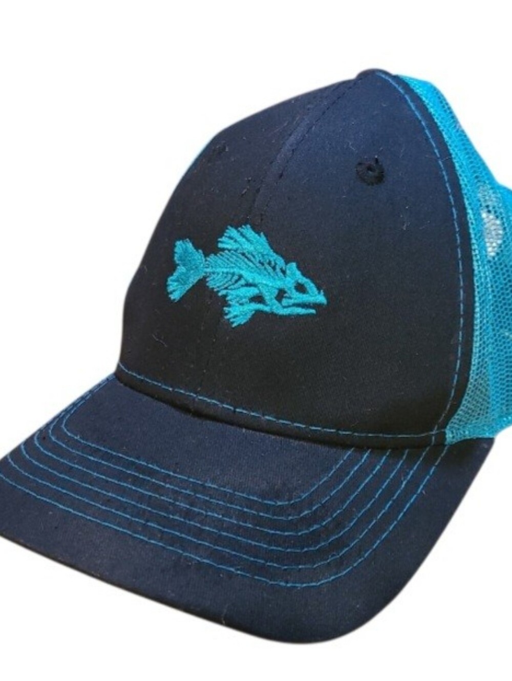 George Skelton Fish Teal Snapback Hat